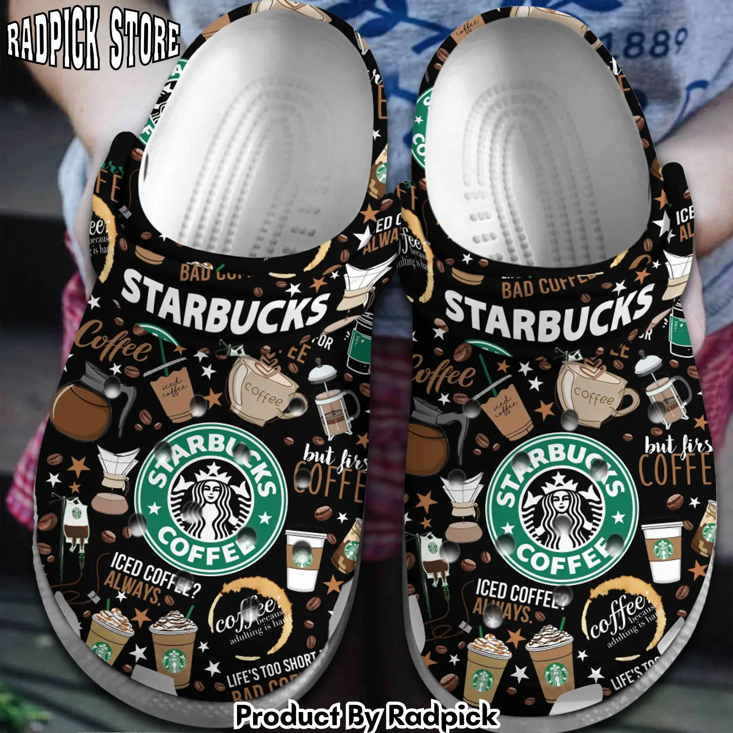 Radpick starbucks clogs shoes comfortable for men women bw1 rp6521192